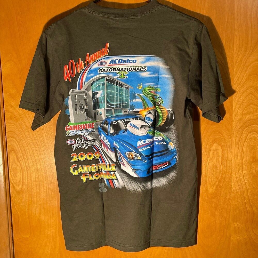 NEW Anvil Shirt Mens Small 40th Annual 2009 NHRA Gator Nationals Drag Racing - Picture 1 of 10
